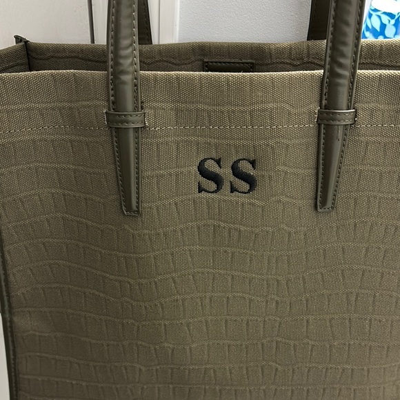 Zara Handbags - Olive Green Tote Bag spacious